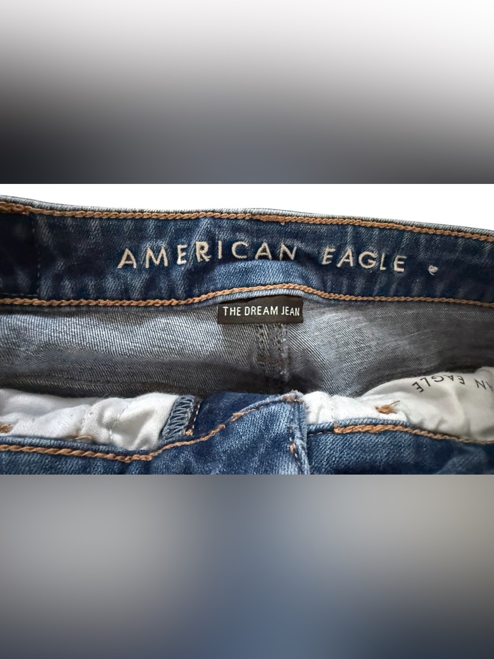 American Eagle The Dream Jean Size 00 Regular Skinny Raw Hem Jeans - Picture 6 of 7